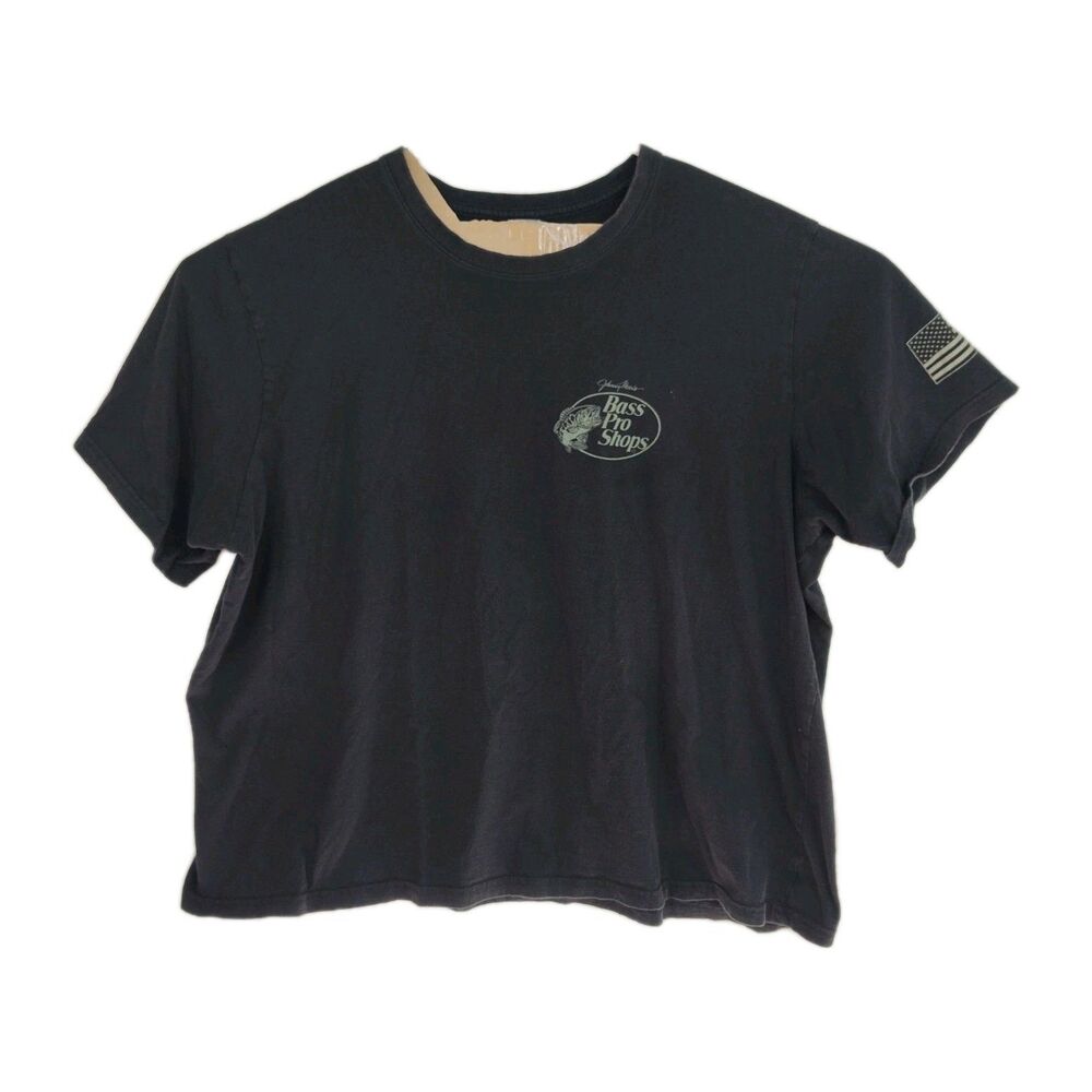Bass Pro Shops T-Shirt Men's 3XL Black Graphic Print Eagle Short Slvs Crew Neck‎